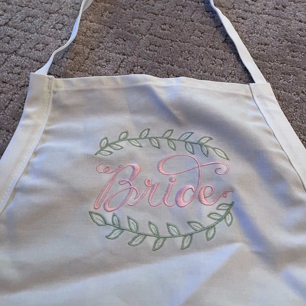Bride Apron with Embroidered Design